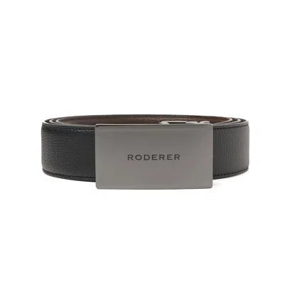 Roderer Black/brown Italian Leather Virtuoso Reversible Belt