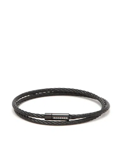 Roderer Giacomo Double Tour Bracelet In Black