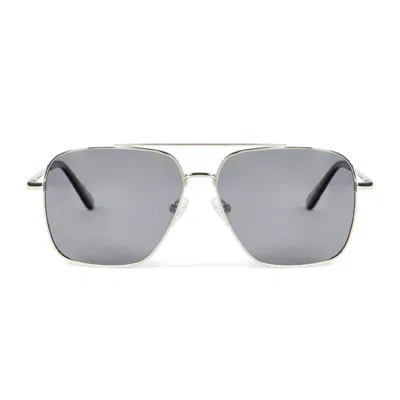 Roderer Harry Aviator Polarized Sunglasses - Silver/grey