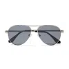 Roderer James Aviator Polarized Sunglasses - Silver / Grey In Silver