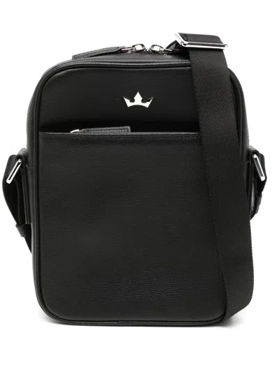 Roderer Leather Messenger Bag In Black