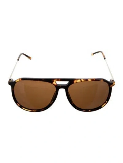 Pre-owned Roderer Wayfarer Tinted Sunglasses In Brown