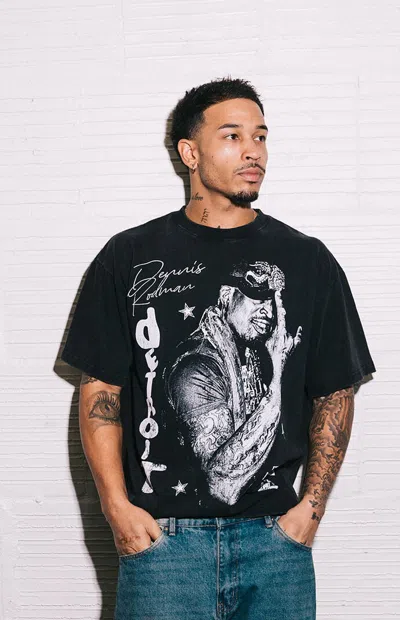 Rodman Brand Men's Detroit Bad As I Wanna Be T-shirt In Washed Black