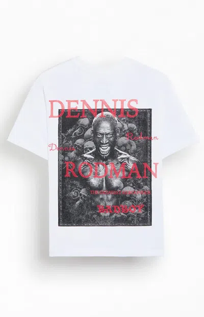 Rodman Brand Men's Gothic Badboy T-shirt In White
