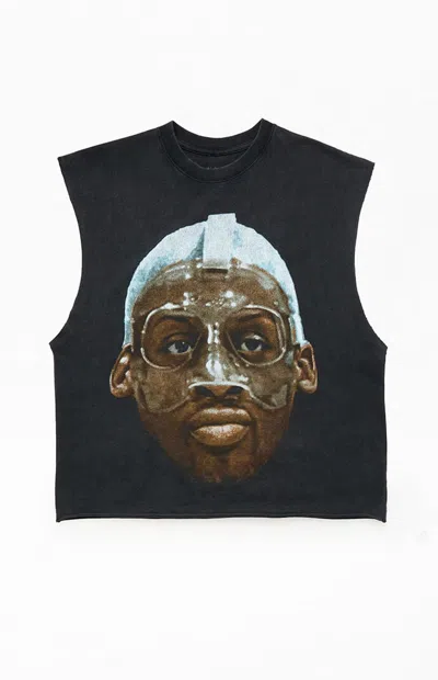 Rodman Brand Men's Just Be Yourself Muscle Tank Top In Washed Black