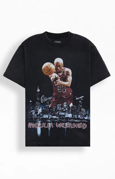 Rodman Brand Men's Rodzilla Unleashed T-shirt In Washed Black