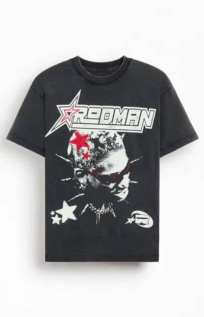 Rodman Brand Men's Varsity T-shirt In Washed Black In Gray