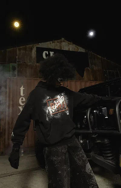 Rodman Brand Men's X Nwo Scene Hoodie In Washed Black