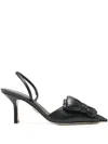 Rodo 80mm Bow-embellishment Mules In Black