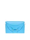 Rodo Clutch Bag With Shoulder Strap In Light Blue