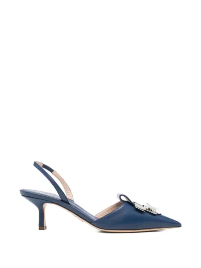Rodo Buckle-detail Slingback Pumps In Blue