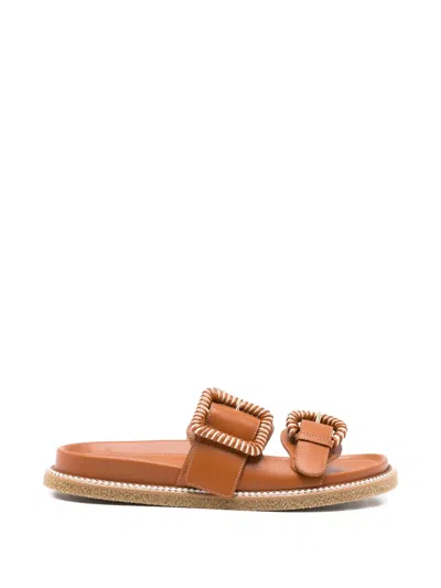 Rodo Buckle-fastening Leather Sandals In Brown