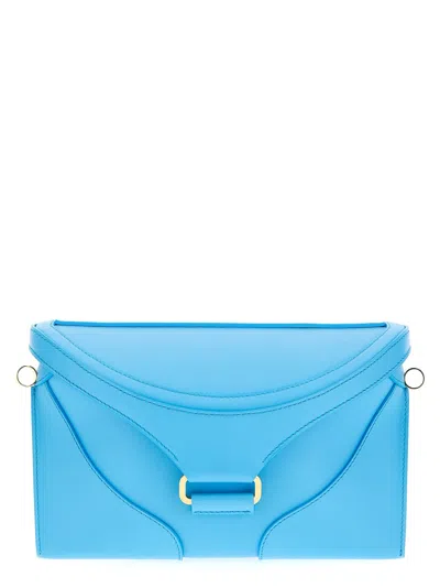 Rodo Clutch Bag With Shoulder Strap In Blue