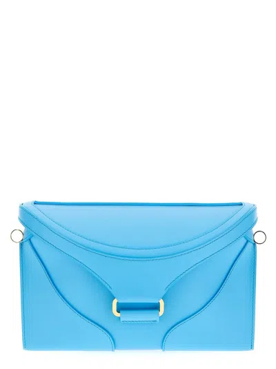 Rodo Clutch Bag With Shoulder Strap In Blue