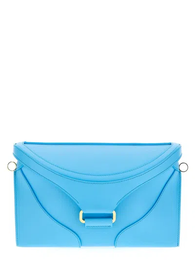 Rodo Clutch Bag With Shoulder Strap In Blue