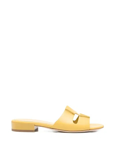Rodo Cut-out Leather Sandals In Multi