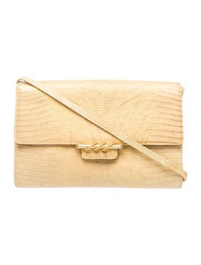 Pre-owned Rodo Embossed Leather Crossbody Bag In Neutrals
