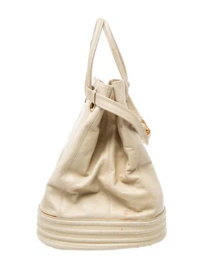 Pre-owned Rodo Leather Bucket Bag In Neutrals