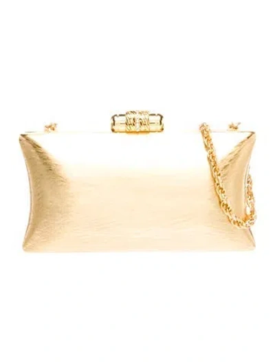 Pre-owned Rodo Leather Clutch In Gold