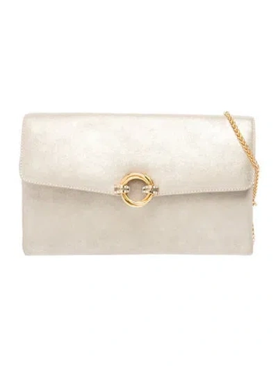 Pre-owned Rodo Leather Clutch In Gold