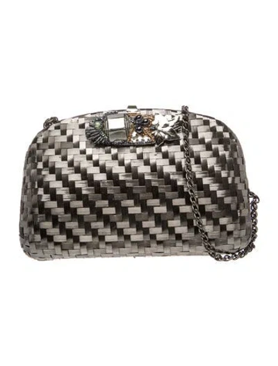 Pre-owned Rodo Leather Clutch In Grey