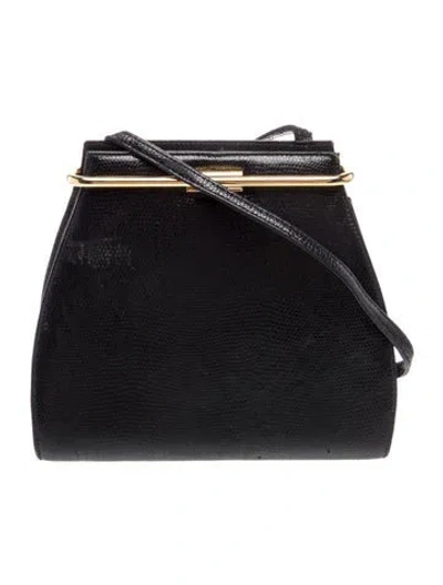 Pre-owned Rodo Leather Crossbody Bag In Black