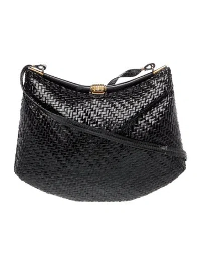 Pre-owned Rodo Leather Crossbody Bag In Black