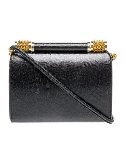 Pre-owned Rodo Leather Crossbody Bag In Black