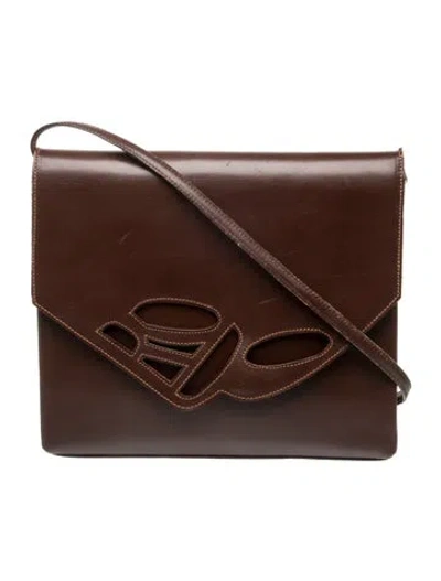 Pre-owned Rodo Leather Crossbody Bag In Brown