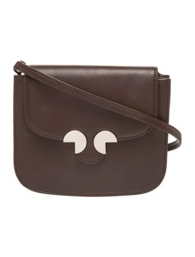 Pre-owned Rodo Leather Crossbody Bag In Brown/grey