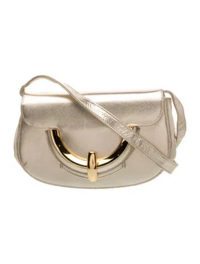 Pre-owned Rodo Leather Crossbody Bag In Gold