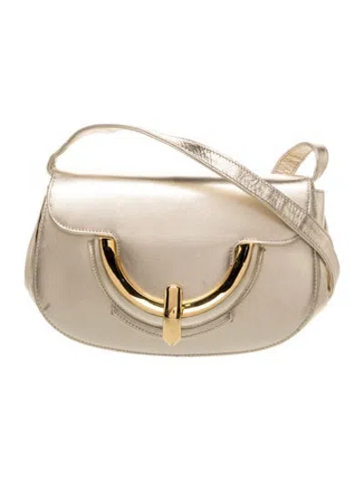 Pre-owned Rodo Leather Crossbody Bag In Gold
