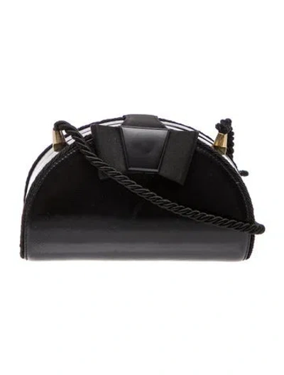 Pre-owned Rodo Leather Evening Bag In Black