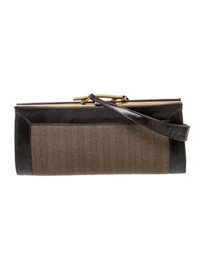 Pre-owned Rodo Leather Evening Bag In Brown