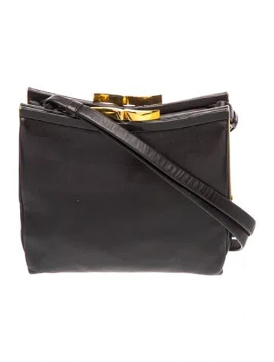 Pre-owned Rodo Leather Shoulder Bag In Black