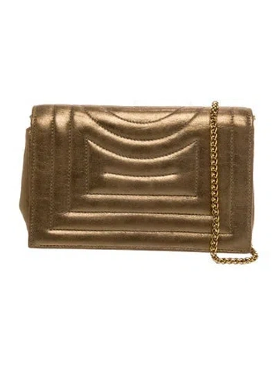 Pre-owned Rodo Leather Shoulder Bag In Gold