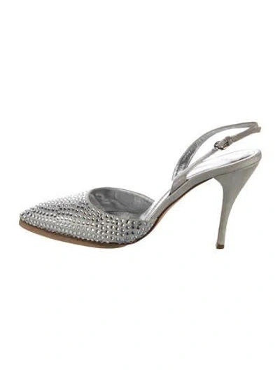 Pre-owned Rodo Leather Slingback Pumps In Neutrals