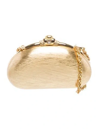 Pre-owned Rodo Metal Minaudière In Gold/metallic