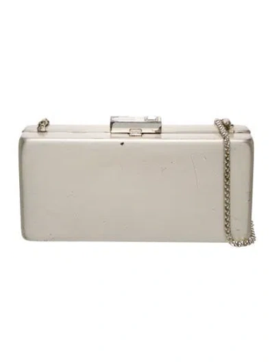 Pre-owned Rodo Metal Minaudière In Silver