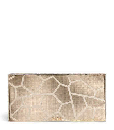 Rodo Mosaic Rectangle Clutch Bag In Gold