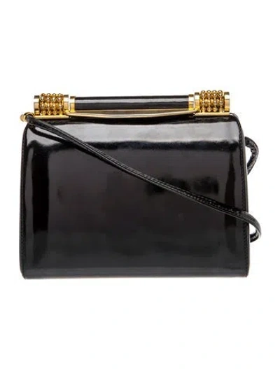 Pre-owned Rodo Patent Leather Clutch In Black