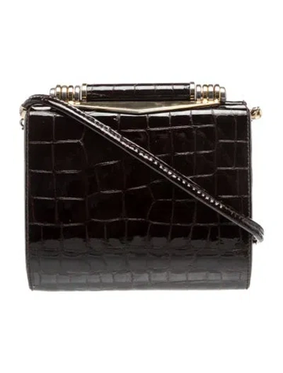 Pre-owned Rodo Patent Leather Crossbody Bag In Brown