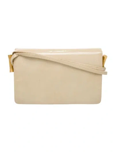 Pre-owned Rodo Patent Leather Shoulder Bag In Neutral