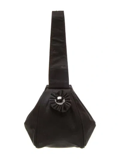 Pre-owned Rodo Patent Leather Top Handle Bag Vintage In Black