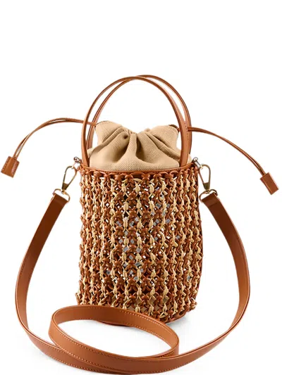 Rodo Rebecca Woven-design Tote Bag In Brown
