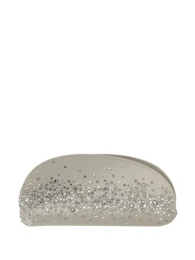 Rodo Rhinestone-embellished Clutch Bag In Grau