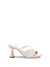 Rodo Sandals With Wicker Heel In Neutral