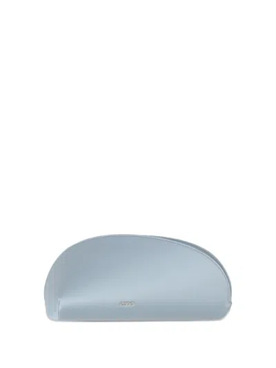 Rodo Satin Clutch Bag In Blue