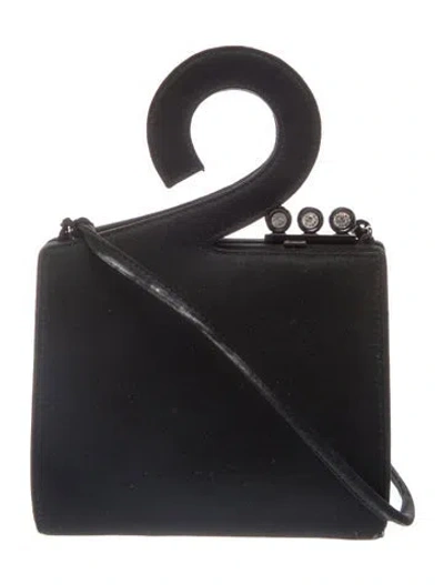 Pre-owned Rodo Satin Evening Bag In Black