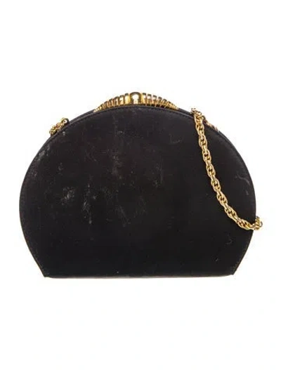 Pre-owned Rodo Satin Evening Bag In Black